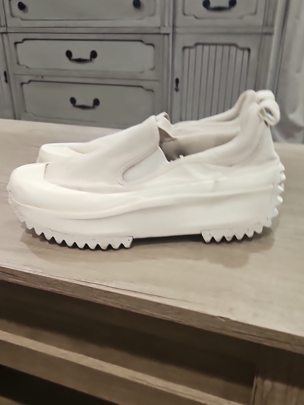 White Platform Slip-On Women's Sneakers size 7.5